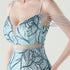 Graceful Sequin Embellished Mesh Mermaid Maxi Dress